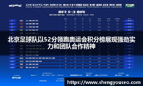 北京足球队以52分领跑奥运会积分榜展现强劲实力和团队合作精神